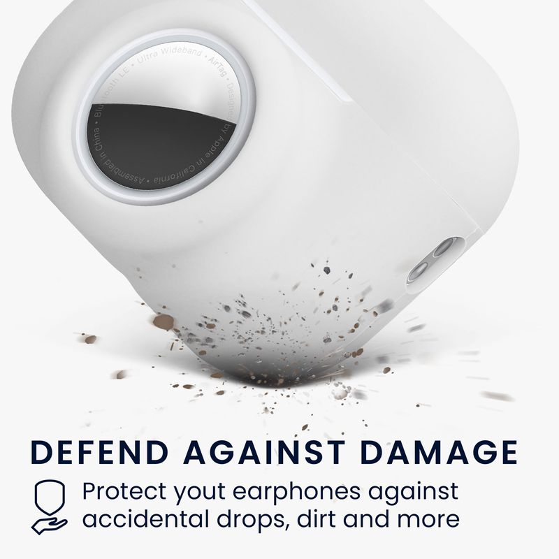 TV, Audio-Video si Foto - Portabile audio - Casti audio - Husa casti Kwmobile pentru Apple AirPods Pro 3, protectie la zgarieturi, Silicon, alb - Infinity.ro