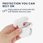 TV, Audio-Video si Foto - Portabile audio - Casti audio - Husa casti Kwmobile pentru Apple AirPods Pro 3, protectie la zgarieturi, Silicon, alb - Infinity.ro