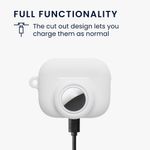 TV, Audio-Video si Foto - Portabile audio - Casti audio - Husa casti Kwmobile pentru Apple AirPods Pro 3, protectie la zgarieturi, Silicon, alb - Infinity.ro