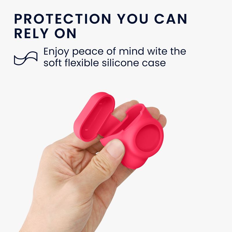 TV, Audio-Video si Foto - Portabile audio - Casti audio - Husa casti Kwmobile pentru Apple AirPods 1, AirPods 2, incarcare wireless, Silicon, roz neon - Infinity.ro