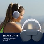 TV, Audio-Video si Foto - Portabile audio - Casti audio - Husa casti Kwmobile pentru Apple AirPods Max, AirPods Max 2, fixare magnetica, Poliester, albastru - Infinity.ro