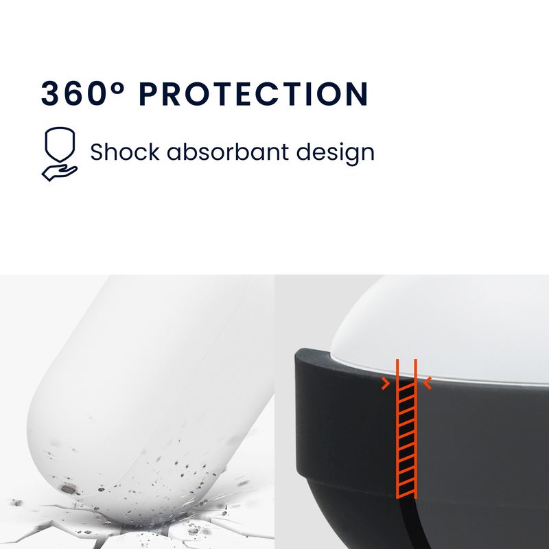 TV, Audio-Video si Foto - Portabile audio - Casti audio - Husa casti Kwmobile pentru Apple AirPods Pro 3, prindere cu carabina, protectie la zgarieturi, Silicon, alb - Infinity.ro