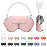 TV, Audio-Video si Foto - Portabile audio - Casti audio - Husa casti Kwmobile pentru Apple AirPods Max, AirPods Max 2, fixare magnetica, Poliester, roz - Infinity.ro