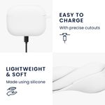 TV, Audio-Video si Foto - Portabile audio - Casti audio - Husa casti Kwmobile pentru Apple AirPods Pro 3, prindere cu carabina, protectie la zgarieturi, Silicon, alb - Infinity.ro