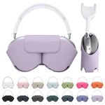 TV, Audio-Video si Foto - Portabile audio - Casti audio - Husa casti Kwmobile pentru Apple AirPods Max, AirPods Max 2, fixare magnetica, Poliester, mov - Infinity.ro