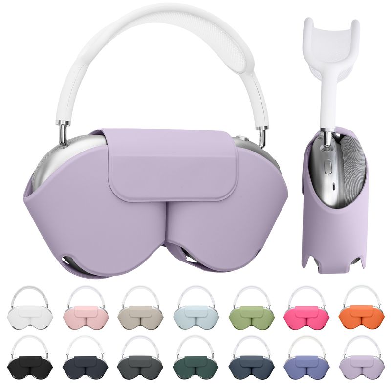 TV, Audio-Video si Foto - Portabile audio - Casti audio - Husa casti Kwmobile pentru Apple AirPods Max, AirPods Max 2, fixare magnetica, Poliester, mov - Infinity.ro