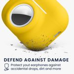 TV, Audio-Video si Foto - Portabile audio - Casti audio - Husa casti Kwmobile pentru Apple AirPods Pro 3, protectie la zgarieturi, Silicon, galben - Infinity.ro