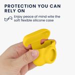 TV, Audio-Video si Foto - Portabile audio - Casti audio - Husa casti Kwmobile pentru Apple AirPods Pro 3, protectie la zgarieturi, Silicon, galben - Infinity.ro