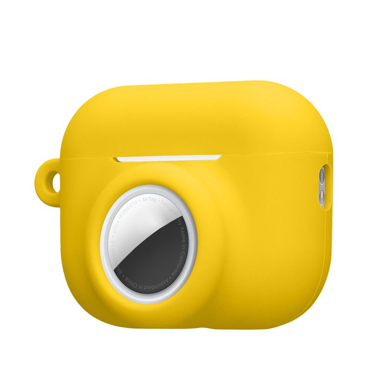 TV, Audio-Video si Foto - Portabile audio - Casti audio - Husa casti Kwmobile pentru Apple AirPods Pro 3, protectie la zgarieturi, Silicon, galben - Infinity.ro