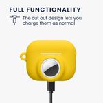 TV, Audio-Video si Foto - Portabile audio - Casti audio - Husa casti Kwmobile pentru Apple AirPods Pro 3, protectie la zgarieturi, Silicon, galben - Infinity.ro