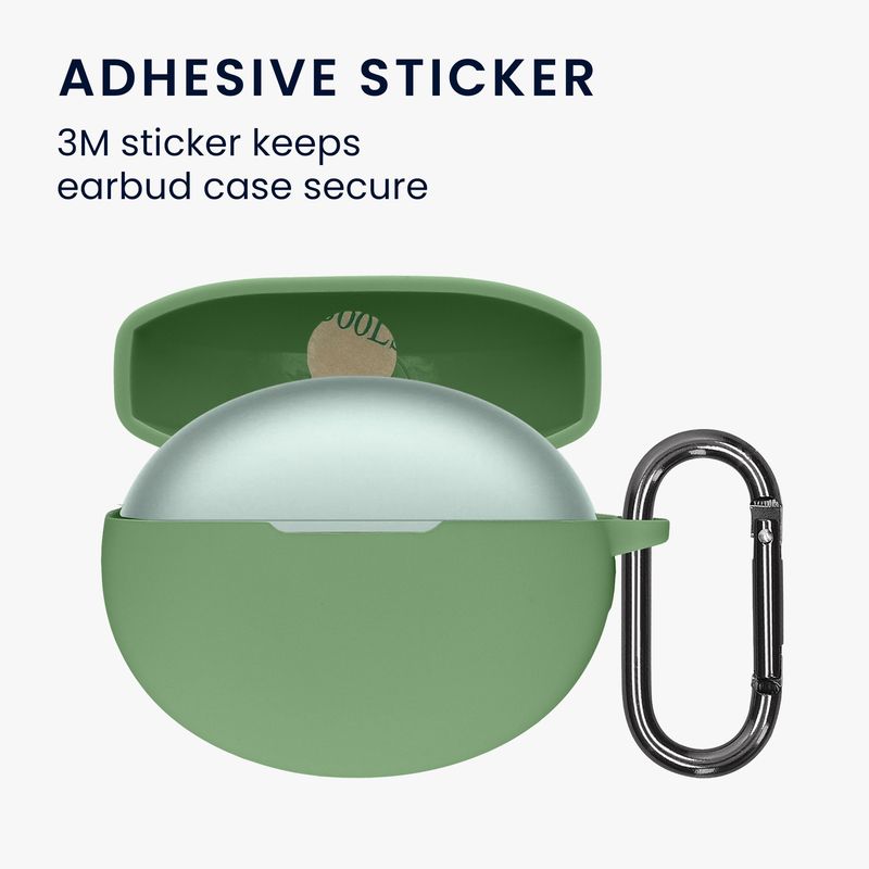 TV, Audio-Video si Foto - Portabile audio - Casti audio - Husa casti Kwmobile pentru OnePlus Buds 4, protectie la zgarieturi, Silicon, verde - Infinity.ro