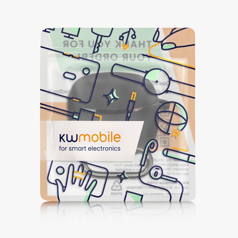 TV, Audio-Video si Foto - Portabile audio - Casti audio - Husa casti Kwmobile pentru JBL Tune Flex 2, protectie la zgarieturi, Silicon, negru - Infinity.ro