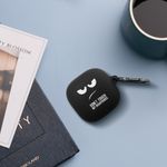 TV, Audio-Video si Foto - Portabile audio - Casti audio - Husa casti Kwmobile pentru Anker Soundcore Liberty 5, protectie la zgarieturi, Silicon, alb, negru - Infinity.ro