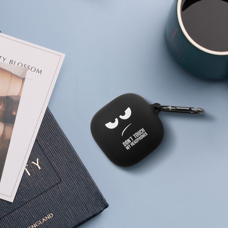 TV, Audio-Video si Foto - Portabile audio - Casti audio - Husa casti Kwmobile pentru Anker Soundcore Liberty 5, protectie la zgarieturi, Silicon, alb, negru - Infinity.ro