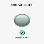 TV, Audio-Video si Foto - Portabile audio - Casti audio - Husa casti Kwmobile pentru OnePlus Buds 4, protectie la zgarieturi, Silicon, verde - Infinity.ro