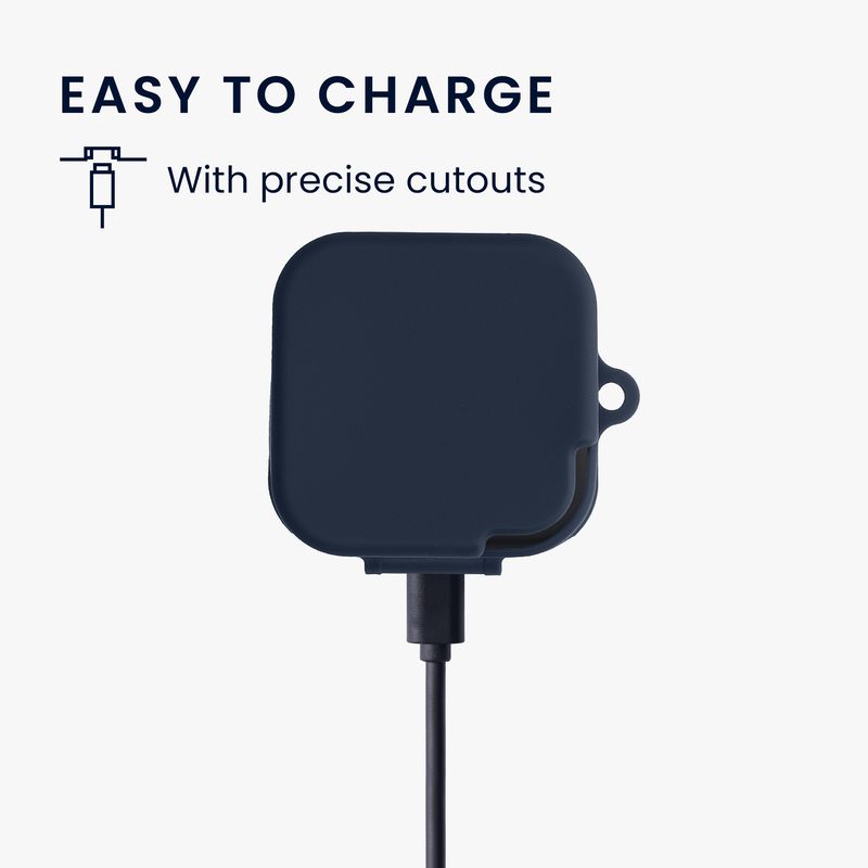 TV, Audio-Video si Foto - Portabile audio - Casti audio - Husa casti Kwmobile pentru Nothing CMF Buds 2 Plus, protectie la zgarieturi, Silicon, albastru - Infinity.ro