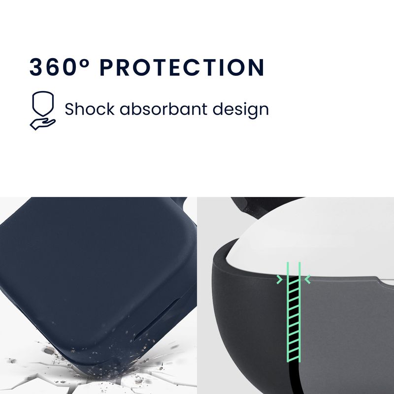 TV, Audio-Video si Foto - Portabile audio - Casti audio - Husa casti Kwmobile pentru Nothing CMF Buds 2 Plus, protectie la zgarieturi, Silicon, albastru - Infinity.ro