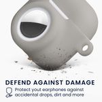 TV, Audio-Video si Foto - Portabile audio - Casti audio - Husa casti Kwmobile pentru Apple AirPods 4, protectie la zgarieturi, Silicon, gri - Infinity.ro