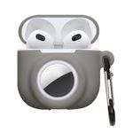 TV, Audio-Video si Foto - Portabile audio - Casti audio - Husa casti Kwmobile pentru Apple AirPods 4, protectie la zgarieturi, Silicon, gri - Infinity.ro