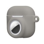 TV, Audio-Video si Foto - Portabile audio - Casti audio - Husa casti Kwmobile pentru Apple AirPods 4, protectie la zgarieturi, Silicon, gri - Infinity.ro