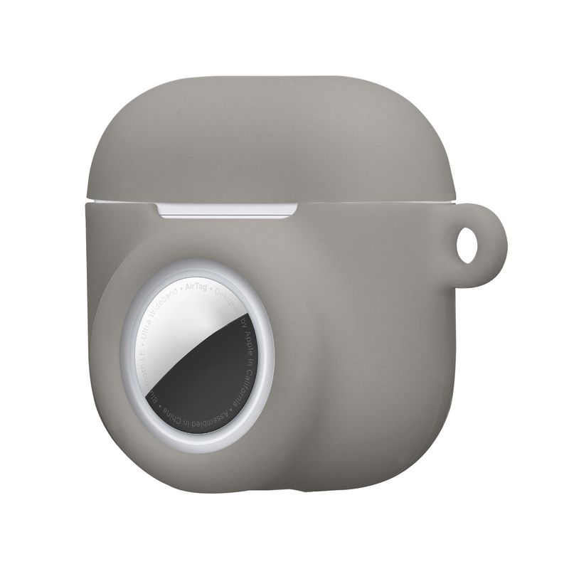 TV, Audio-Video si Foto - Portabile audio - Casti audio - Husa casti Kwmobile pentru Apple AirPods 4, protectie la zgarieturi, Silicon, gri - Infinity.ro