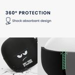 TV, Audio-Video si Foto - Portabile audio - Casti audio - Husa casti Kwmobile pentru Xiaomi Redmi Buds 6 Lite, protectie la zgarieturi, Silicon, alb, negru - Infinity.ro