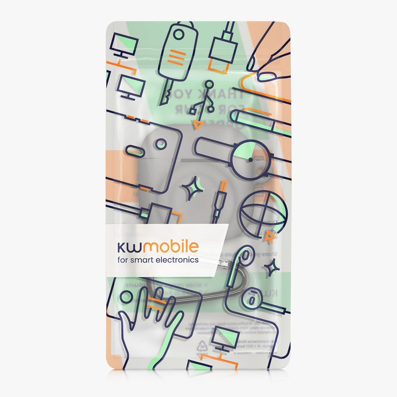 TV, Audio-Video si Foto - Portabile audio - Casti audio - Husa casti Kwmobile pentru Apple AirPods 4, protectie la zgarieturi, Silicon, gri - Infinity.ro