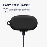 TV, Audio-Video si Foto - Portabile audio - Casti audio - Husa casti Kwmobile pentru OPPO Enco Buds 2 Pro, protectie la zgarieturi, Silicon, negru - Infinity.ro