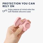 TV, Audio-Video si Foto - Portabile audio - Casti audio - Husa casti Kwmobile pentru Apple AirPods 1, AirPods 2, incarcare wireless, Silicon, roz prafuit - Infinity.ro