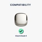 TV, Audio-Video si Foto - Portabile audio - Casti audio - Husa casti Kwmobile pentru Xiaomi Buds 5, protectie la zgarieturi, Silicon, negru - Infinity.ro