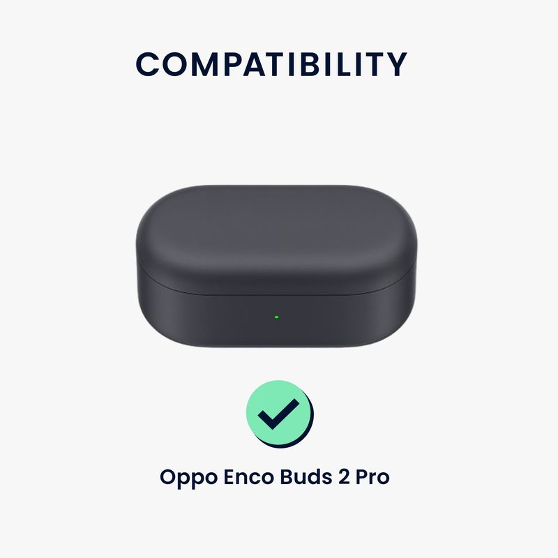 TV, Audio-Video si Foto - Portabile audio - Casti audio - Husa casti Kwmobile pentru OPPO Enco Buds 2 Pro, protectie la zgarieturi, Silicon, negru - Infinity.ro