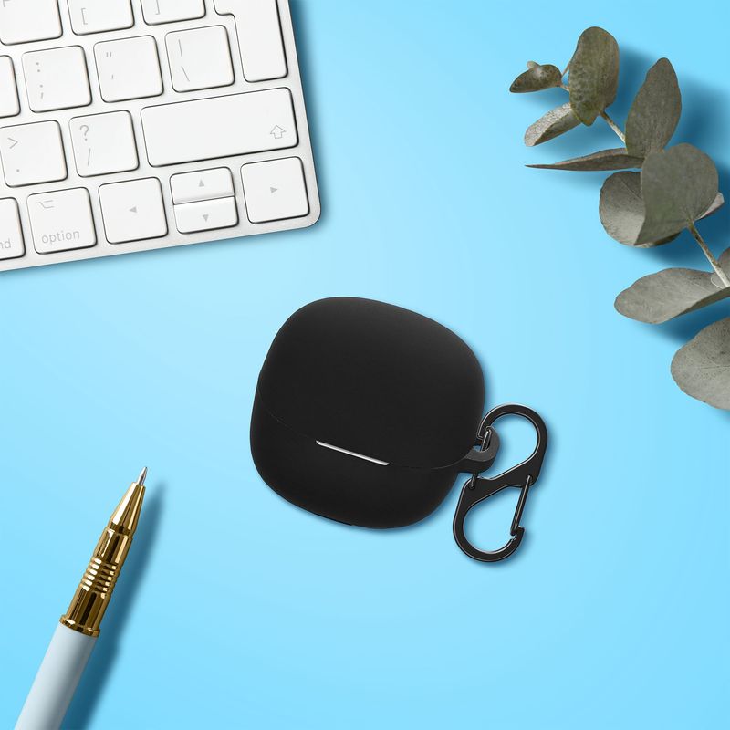TV, Audio-Video si Foto - Portabile audio - Casti audio - Husa casti Kwmobile pentru Xiaomi Buds 5, protectie la zgarieturi, Silicon, negru - Infinity.ro