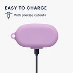 TV, Audio-Video si Foto - Portabile audio - Casti audio - Husa casti Kwmobile pentru OPPO Enco Buds 2 Pro, protectie la zgarieturi, Silicon, mov - Infinity.ro