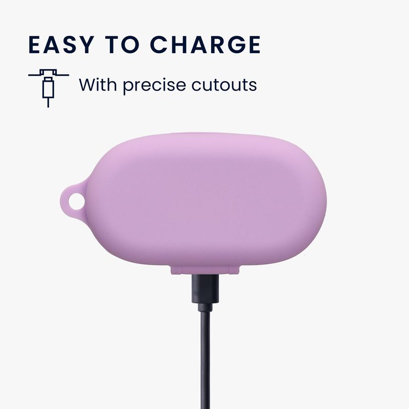 TV, Audio-Video si Foto - Portabile audio - Casti audio - Husa casti Kwmobile pentru OPPO Enco Buds 2 Pro, protectie la zgarieturi, Silicon, mov - Infinity.ro
