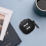 TV, Audio-Video si Foto - Portabile audio - Casti audio - Husa casti Kwmobile pentru Anker Soundcore P40i, prindere cu carabina, Silicon, alb, negru - Infinity.ro