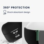 TV, Audio-Video si Foto - Portabile audio - Casti audio - Husa casti Kwmobile pentru Samsung Galaxy Buds 3, Galaxy Buds 3 Pro, protectie la zgarieturi, Silicon, alb, negru - Infinity.ro