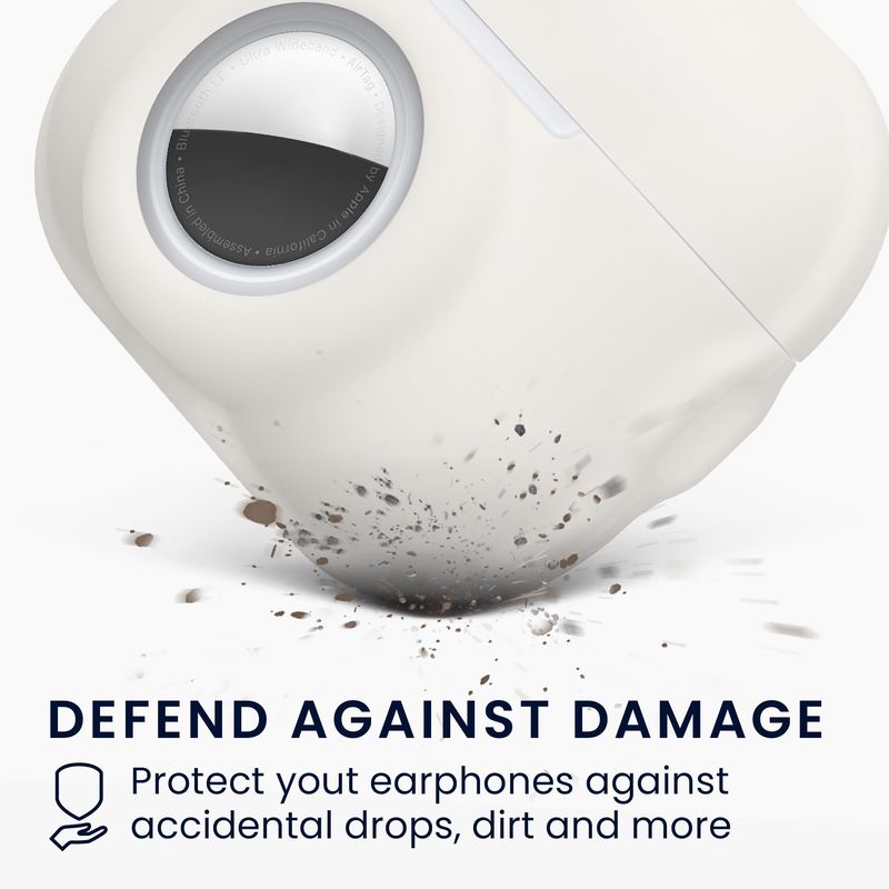 TV, Audio-Video si Foto - Portabile audio - Casti audio - Husa casti Kwmobile pentru Apple AirPods Pro 2, protectie la zgarieturi, Silicon, alb - Infinity.ro