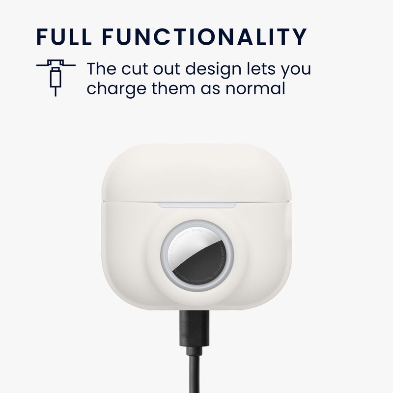 TV, Audio-Video si Foto - Portabile audio - Casti audio - Husa casti Kwmobile pentru Apple AirPods Pro 2, protectie la zgarieturi, Silicon, alb - Infinity.ro