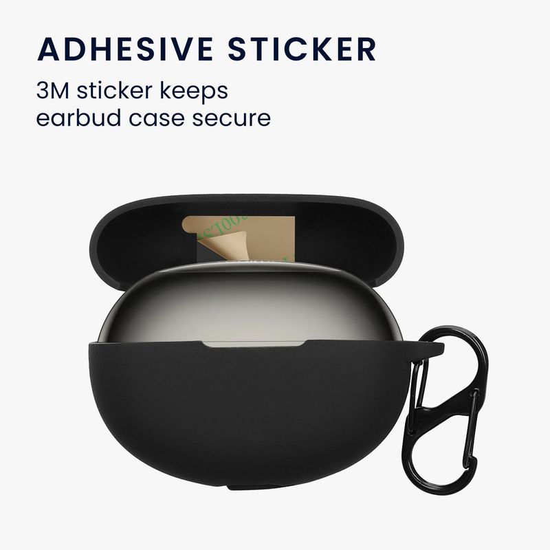 TV, Audio-Video si Foto - Portabile audio - Casti audio - Husa casti Kwmobile pentru Realme Buds Air 6 Pro, protectie la zgarieturi, Silicon, negru - Infinity.ro