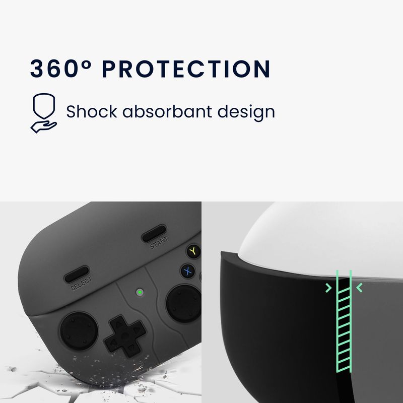 TV, Audio-Video si Foto - Portabile audio - Casti audio - Husa casti Kwmobile pentru Samsung Galaxy Buds 3, Galaxy Buds 3 Pro, protectie la zgarieturi, Silicon, gri - Infinity.ro