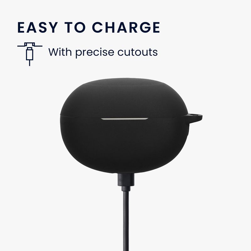 TV, Audio-Video si Foto - Portabile audio - Casti audio - Husa casti Kwmobile pentru Realme Buds Air 6 Pro, protectie la zgarieturi, Silicon, negru - Infinity.ro