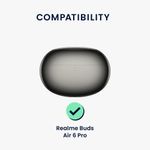 TV, Audio-Video si Foto - Portabile audio - Casti audio - Husa casti Kwmobile pentru Realme Buds Air 6 Pro, protectie la zgarieturi, Silicon, negru - Infinity.ro