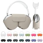 TV, Audio-Video si Foto - Portabile audio - Casti audio - Husa casti Kwmobile pentru Apple AirPods Max, AirPods Max 2, fixare magnetica, Poliester, gri - Infinity.ro