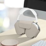 TV, Audio-Video si Foto - Portabile audio - Casti audio - Husa casti Kwmobile pentru Apple AirPods Max, AirPods Max 2, fixare magnetica, Poliester, gri - Infinity.ro
