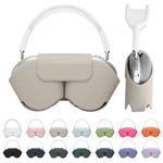 TV, Audio-Video si Foto - Portabile audio - Casti audio - Husa casti Kwmobile pentru Apple AirPods Max, AirPods Max 2, fixare magnetica, Poliester, gri - Infinity.ro