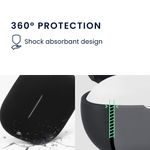 TV, Audio-Video si Foto - Portabile audio - Casti audio - Husa casti Kwmobile pentru EarFun Air 2, protectie la zgarieturi, Silicon, negru - Infinity.ro