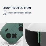 TV, Audio-Video si Foto - Portabile audio - Casti audio - Husa casti Kwmobile pentru Sony LinkBuds S, protectie la zgarieturi, Silicon, verde, negru - Infinity.ro