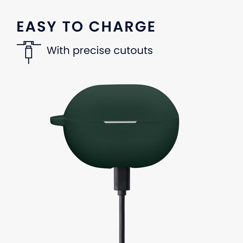 TV, Audio-Video si Foto - Portabile audio - Casti audio - Husa casti Kwmobile pentru Huawei FreeBuds Pro 3, protectie la zgarieturi, Silicon, verde - Infinity.ro