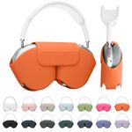 TV, Audio-Video si Foto - Portabile audio - Casti audio - Husa casti Kwmobile pentru Apple AirPods Max, AirPods Max 2, fixare magnetica, Poliester, portocaliu - Infinity.ro