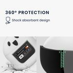 TV, Audio-Video si Foto - Portabile audio - Casti audio - Husa casti Kwmobile pentru JBL Tour Pro 2, protectie la zgarieturi, Silicon, alb, negru - Infinity.ro